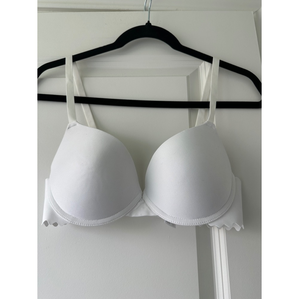 Maidenform One Fab Fit White Scalloped Underwire Bra 36C P09720